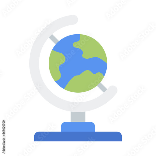 Globe school education line icon