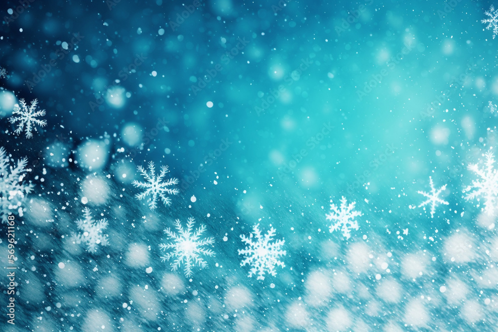Winter background of snow and frost with free space Generative AI Winter background of snow and frost with free space Generative AI