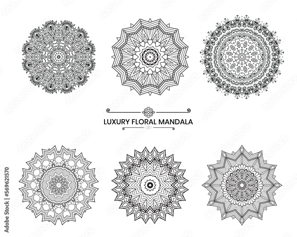 Decorative luxury  mandala design set