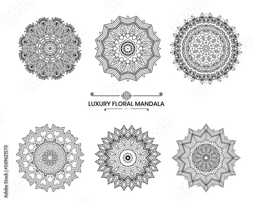 Decorative luxury  mandala design set