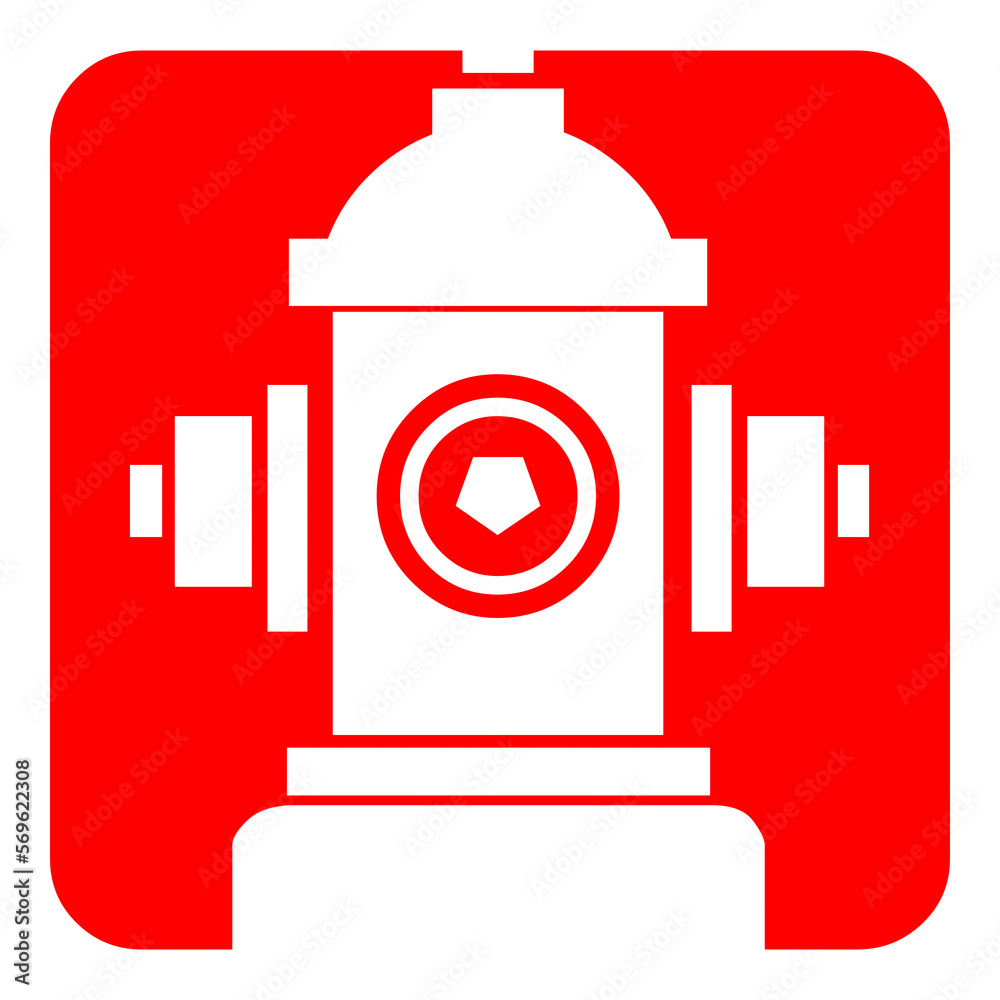 Red fire hydrant pictogram Red fire hydrant pictogram