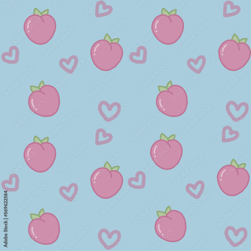 seamless pattern with apples and pears seamless pattern with apples and pears