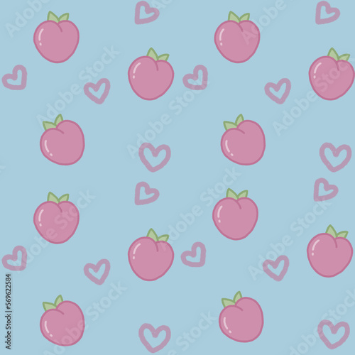 seamless pattern with apples and pears