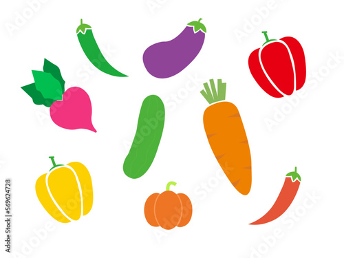 Winter vegetables vector design set and illustration.