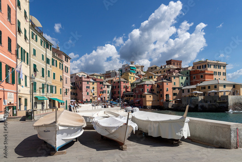 The typical Boccadasse neighborhood, Genoa, Liguria, Italy, Europe