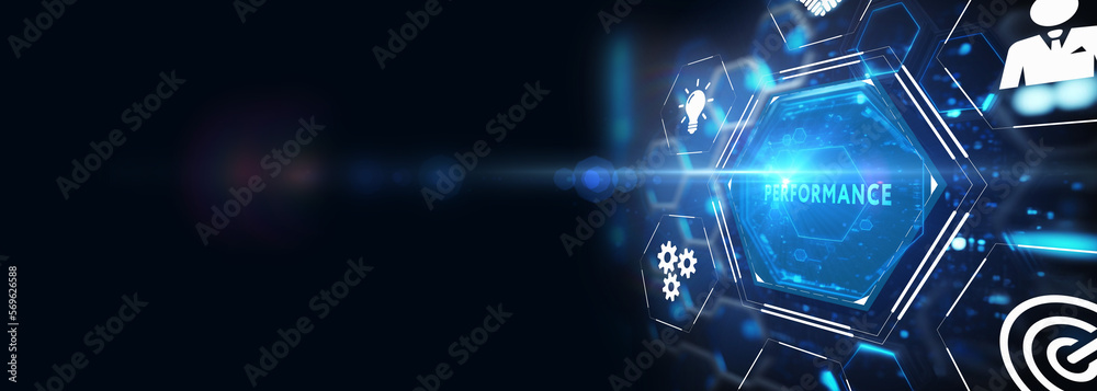 Performance indicator business finance concept. Business, Technology, Internet and network concept. 3d illustration Performance indicator business finance concept. Business, Technology, Internet and network concept. 3d illustration