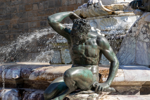 Neptune Fountain in Piazza Signoria, Florence, UNESCO World Heritage Site, Tuscany, Italy, Europe photo