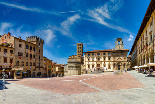 Pieve di Santa Maria, Palazzo della Fraternita�dei Laici, Piazza Grande, Arezzo, Tuscany, Italy, Europe