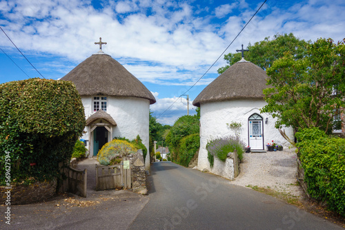 Round Houses, Veryan, The Roseland, Cornwall, England, United Kingdom, Europe photo