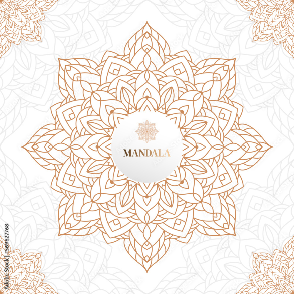 Hand drawn gold luxury ornament mandala with floral elements. Decorative golden pattern. Beautiful vintage ornament. Ethnic mosaic oriental vector sketch illustration on white background Hand drawn gold luxury ornament mandala with floral elements. Decorative golden pattern. Beautiful vintage ornament. Ethnic mosaic oriental vector sketch illustration on white background