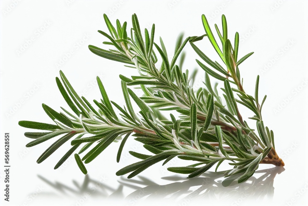 Fototapeta premium Rosmarin isoliert auf weißem Hintergrund