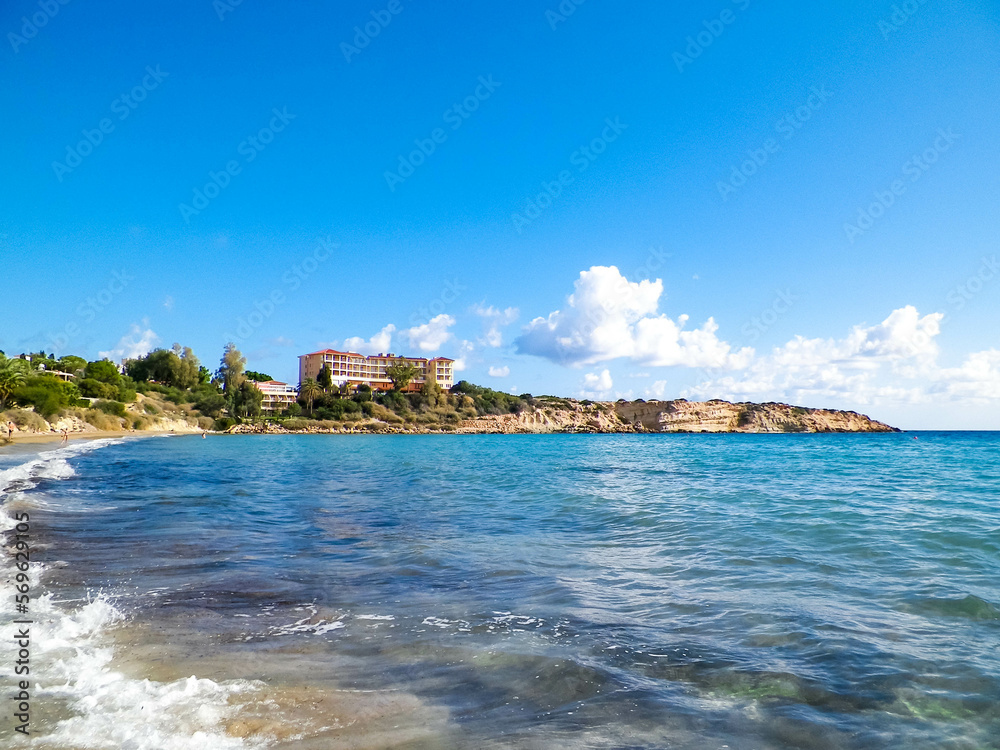 Mediterranean sea coast. Coral Beach on Cyprus. Mediterranean sea coast. Coral Beach on Cyprus.