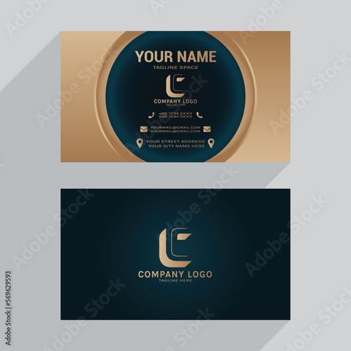 luxury & vip business card design template. Vector Business cards Modern Creative and Clean template. simple minimal Business Card layout design.