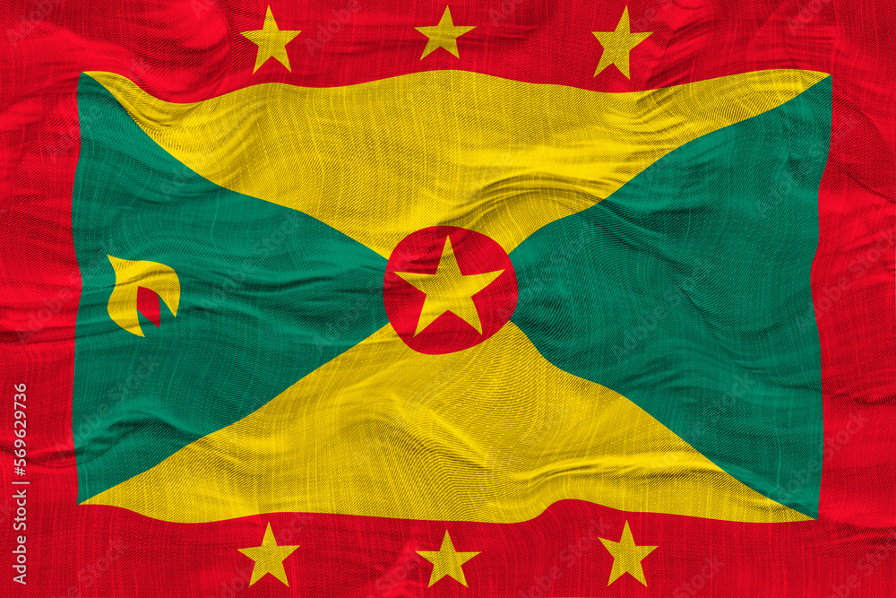Fototapeta premium National flag of Grenada. Background with flag of Grenada.