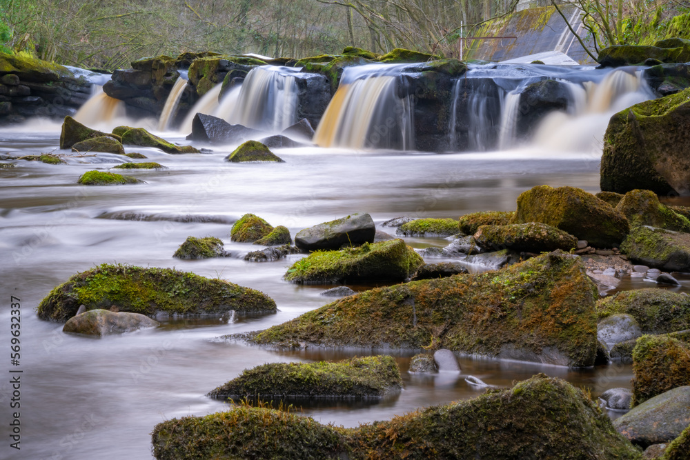 Obraz premium A small waterfall, Long exposure