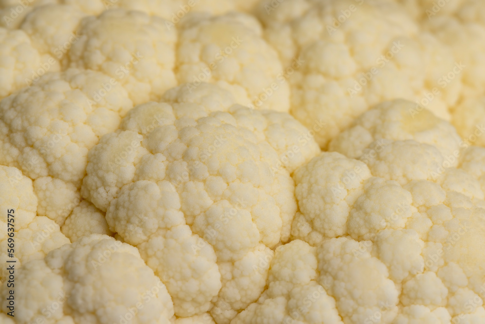 Cauliflower close up during cooking, fresh raw cauliflower Cauliflower close up during cooking, fresh raw cauliflower