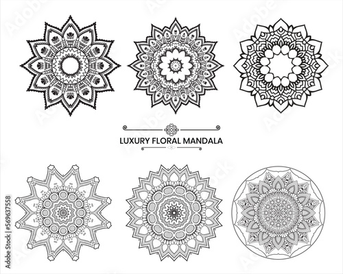 Decorative luxury  mandala design set