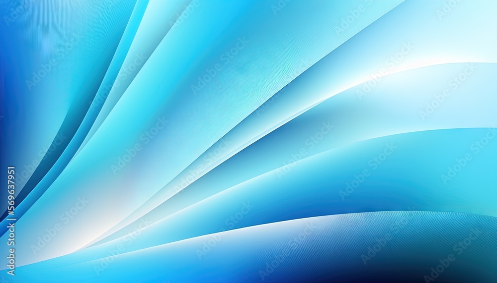 a close up of a blue and white background with wavy lines and curves in ...