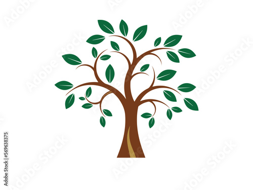 Green tree vector design and clip art.