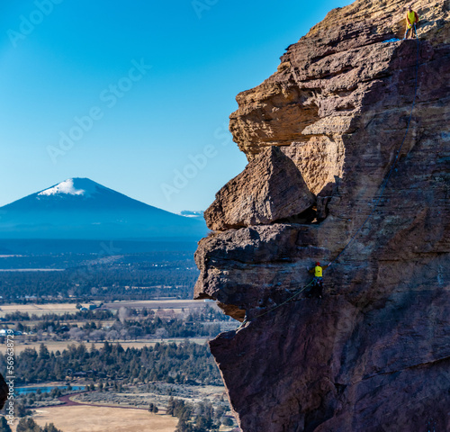 Oregon Mountain and Monkey Face in Smith Rock State Park, OR
