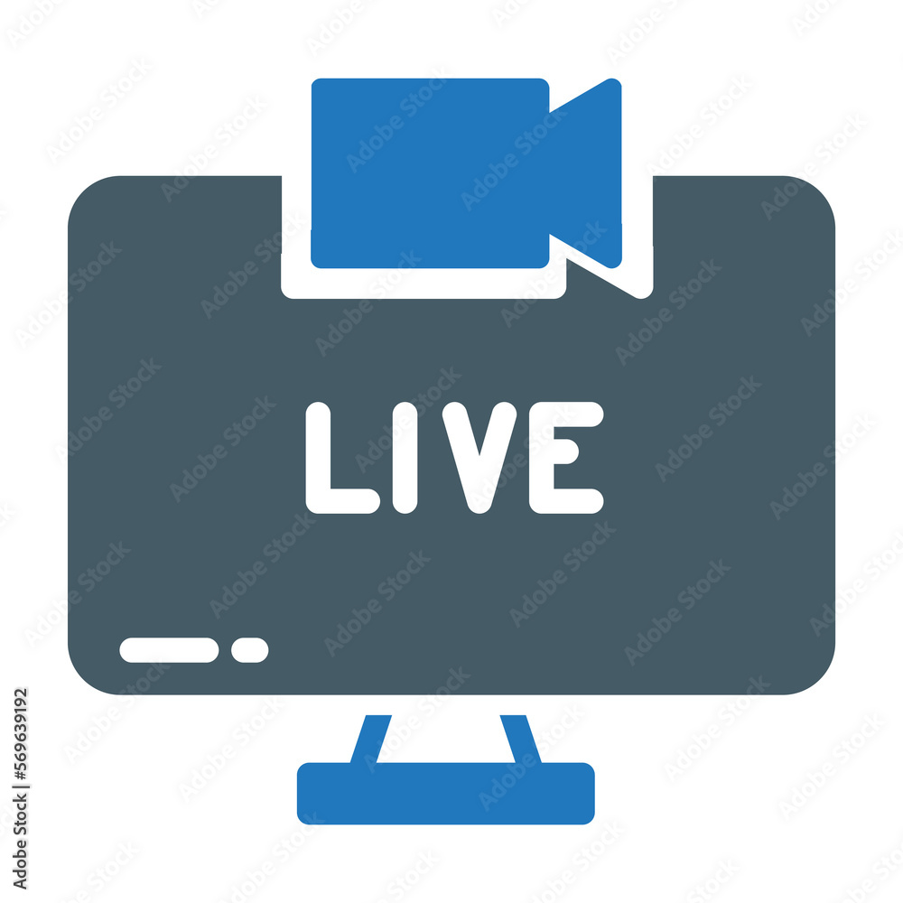 Live, online, streaming, video icon Live, online, streaming, video icon