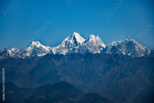 Beautiful HImalayan Mountain Range Ganesh  Langtang  Everest   HImal seen from Bhotechaur  Nepal