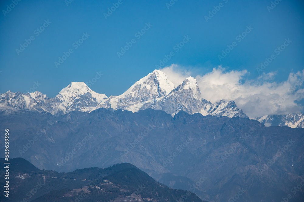 Beautiful HImalayan Mountain Range Ganesh, Langtang, Everest,  HImal seen from Bhotechaur, Nepal