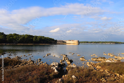 Historical St. Nicholas Fortress in Sibenik, Croatia. photo