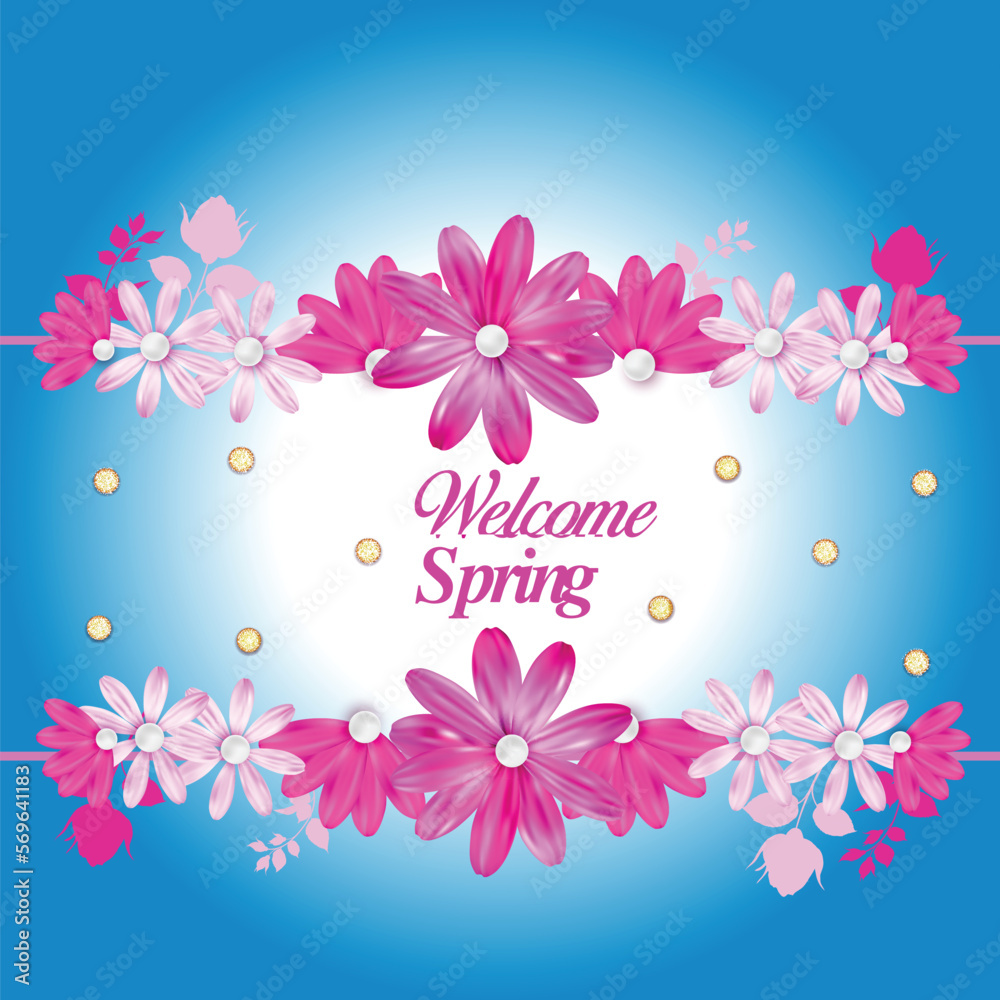 spring floral vector banner spring floral vector banner