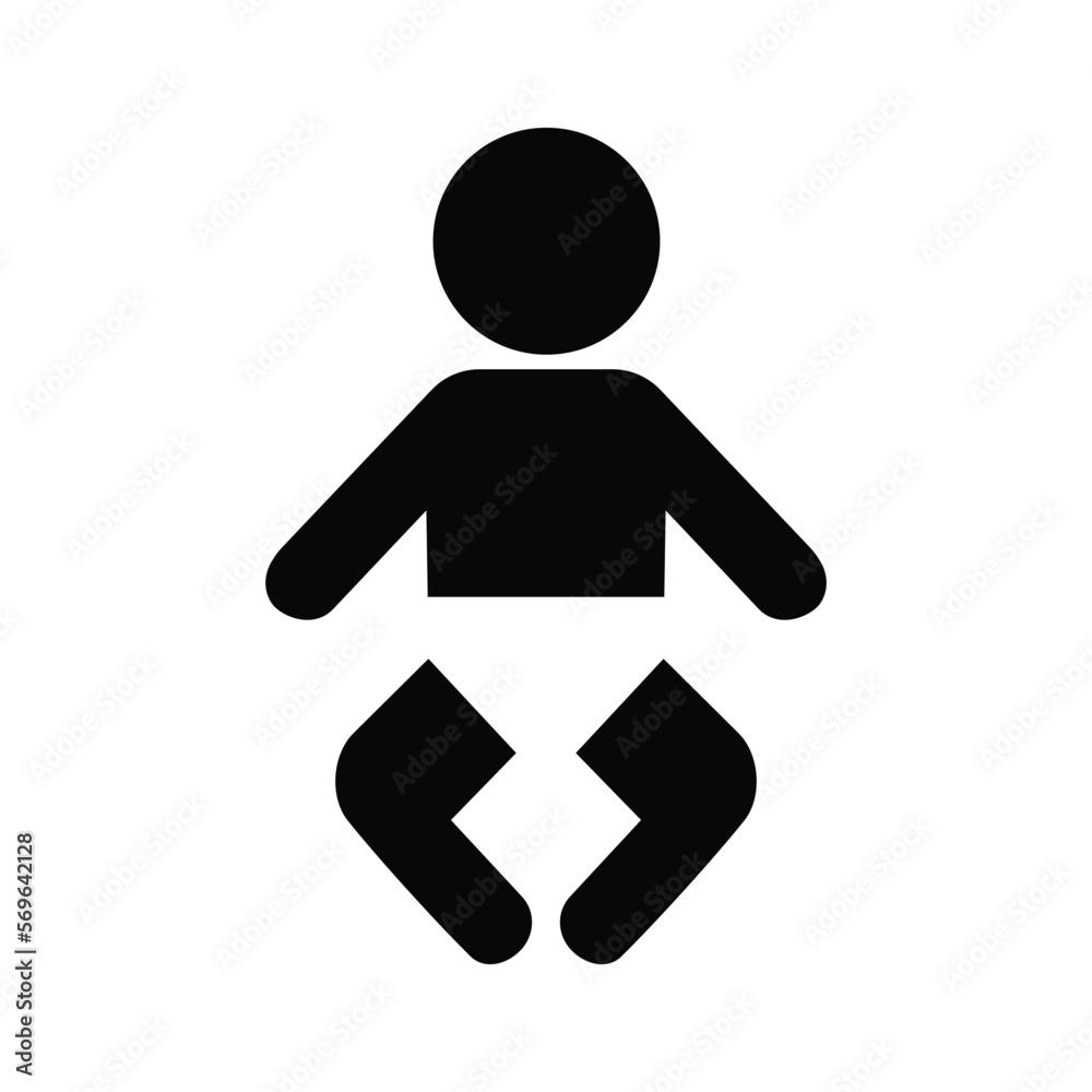 Baby icon. Nursery symbol, isolated vector illustration Baby icon. Nursery symbol, isolated vector illustration