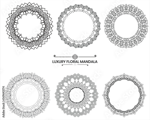 Decorative luxury  mandala design set