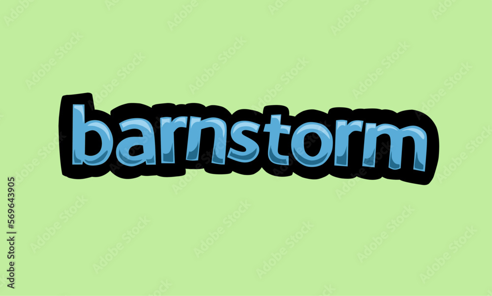 barnstorm writing vector design on a green background