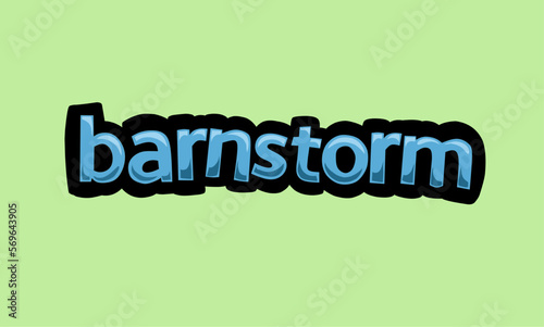 barnstorm writing vector design on a green background photo
