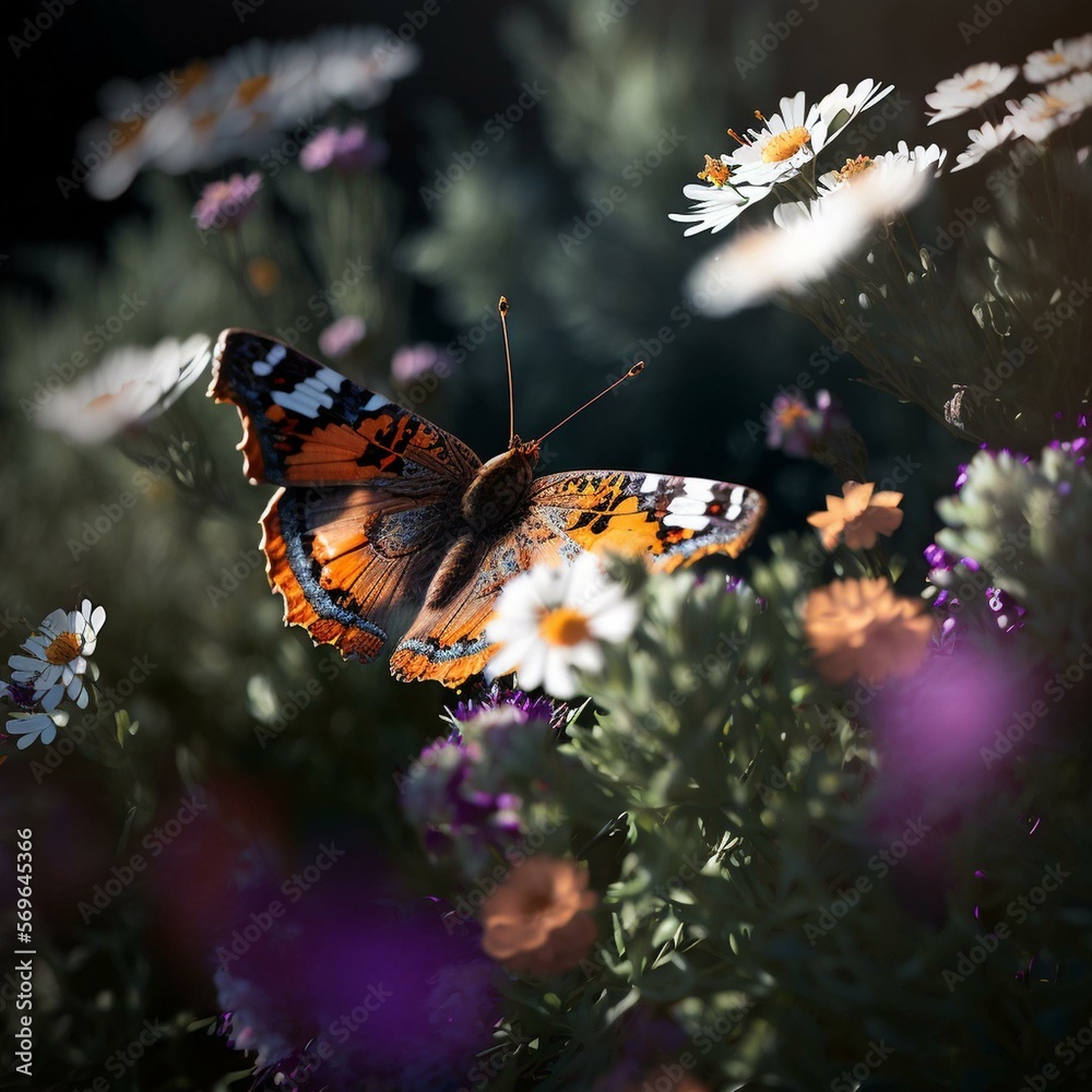 butterfly on a flower butterfly on a flower