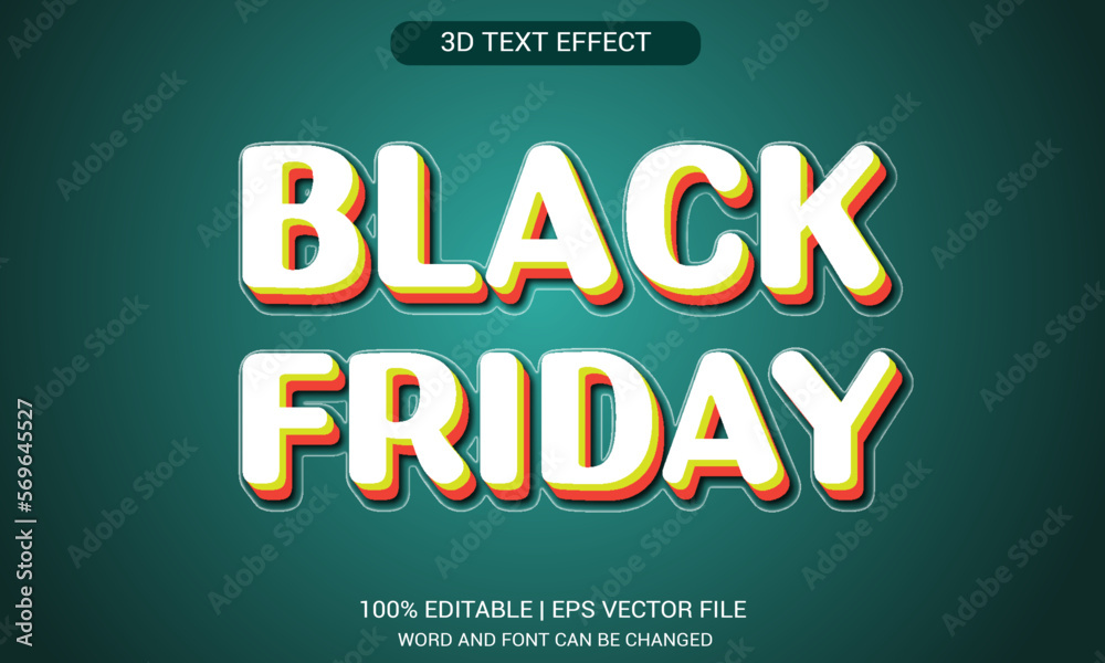 Black friday 3d text effect, typography design Black friday 3d text effect, typography design