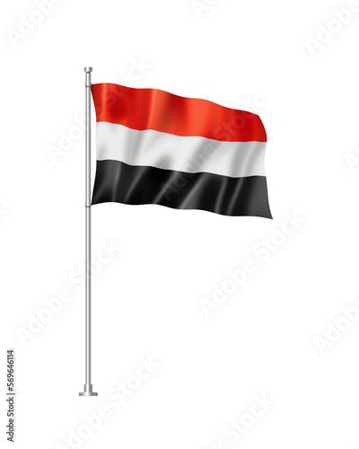 Yemen flag isolated on white photo