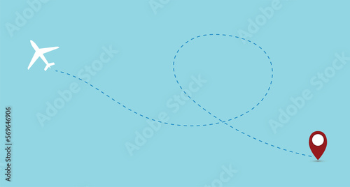 icona, aeroplano, rotta, viaggio, aeroporto 