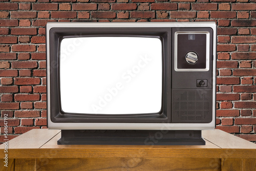 Old television with empty c...