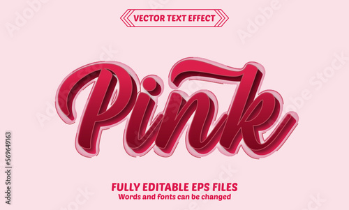 Pink transparent editable text effect style. Sweet pink text effect. Beautiful pink text effect. Beautiful font design