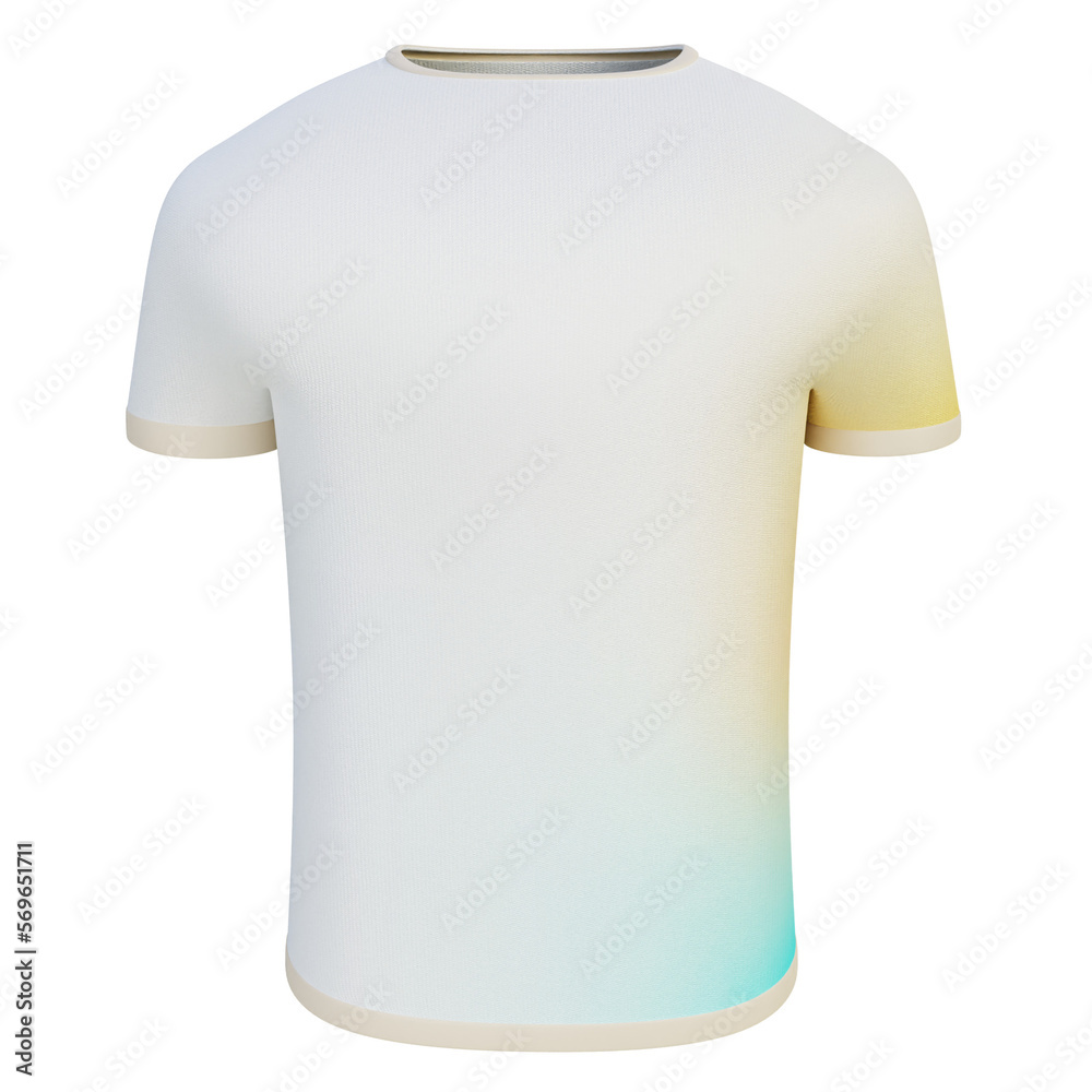 Front isolated 3d t-shirt with shadow gradients Front isolated 3d t-shirt with shadow gradients