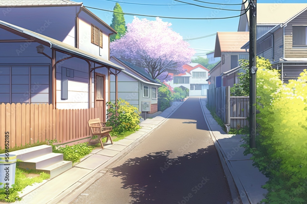 Serene Quiet Street In Small Town