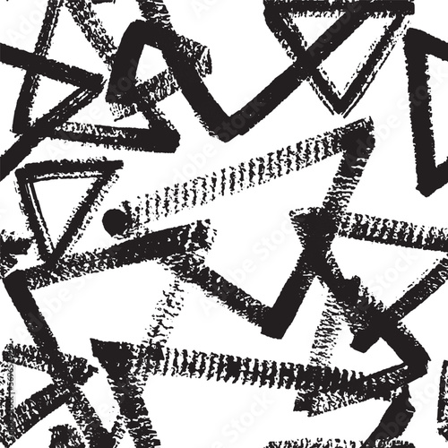Abstract seamless black and white textile design