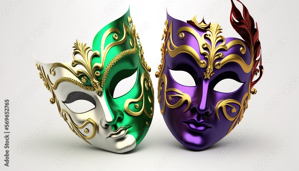 Venetian mask carnival colorful splash art masquerade mardi gras illustration. Generative AI Venetian mask carnival colorful splash art masquerade mardi gras illustration. Generative AI