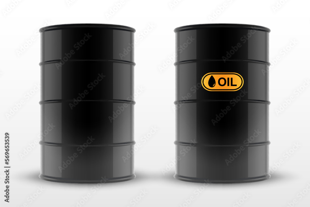 Black metal barrel with oil. Vector icon. EPS10 vector Black metal barrel with oil. Vector icon. EPS10 vector