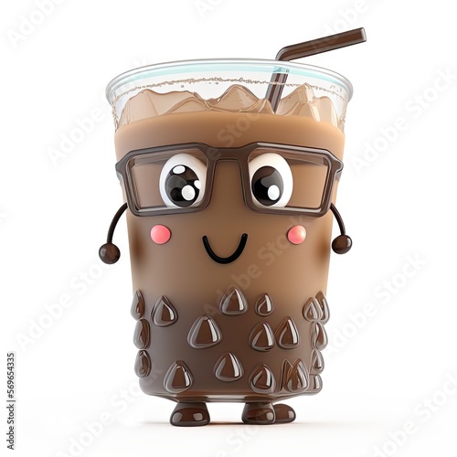 Cute Cartoon Ice Coffee Cha...