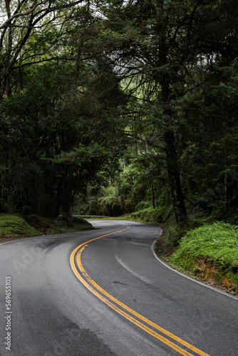 Viajando de carro pela Serra da Mantiqueira, na Rodovia BR 354 entre Minas Gerais e Rio de Janeiro