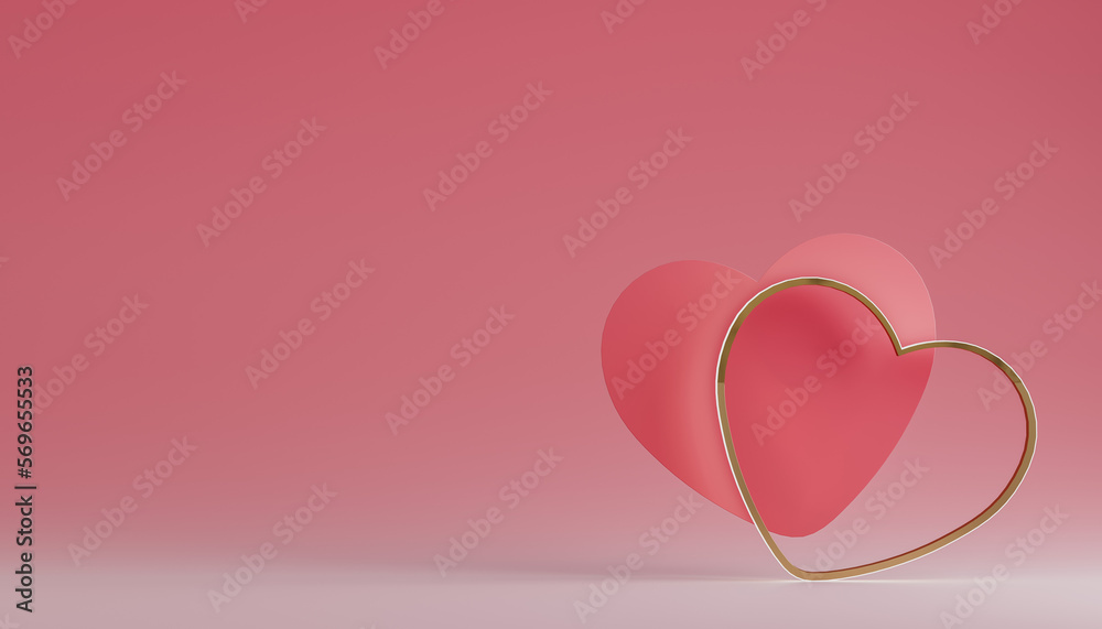 pink background with heart