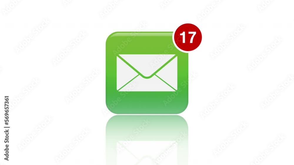 Video animation of news app icon with notifications on black background. Motion background. Video animation of news app icon with notifications on black background. Motion background.