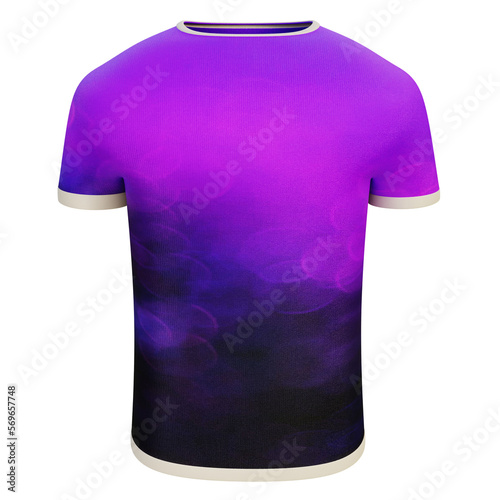 Front isolated 3d t-shirt with shadow gradients