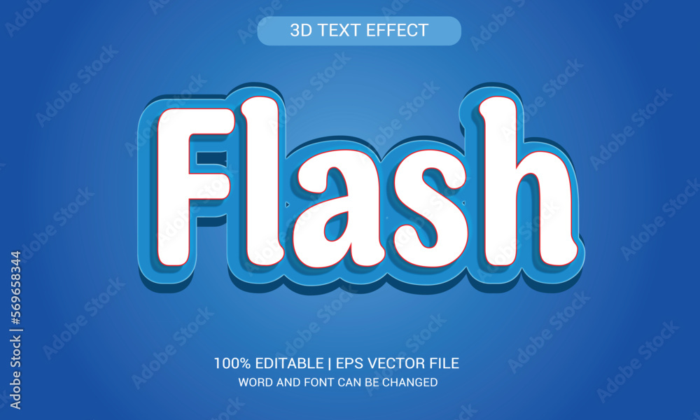 Flash  3d text effect, typography design